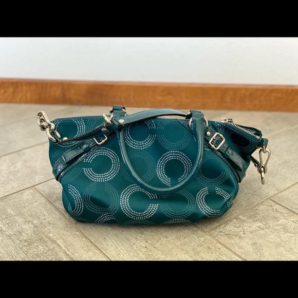 Teal Coach purse - Picture 3 of 4